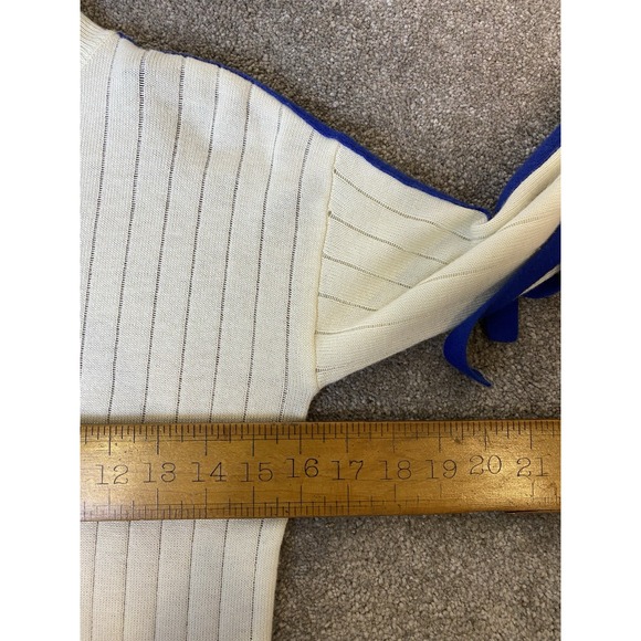 Vilagallo Womens Tops Sweater Mock Neck Wool Blend Spain Color Block SZ XS - Picture 10 of 10